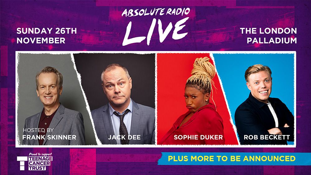 Asolute Raggio Jack Dee, Rob Beckett and Sophie Duker confirmed for Absolute Radio Live