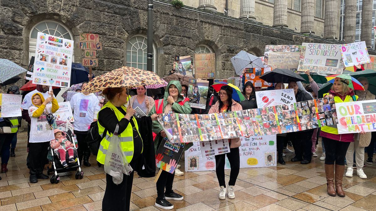 Send Protest Parents and carers in Birmingham call for change in SEND education ...