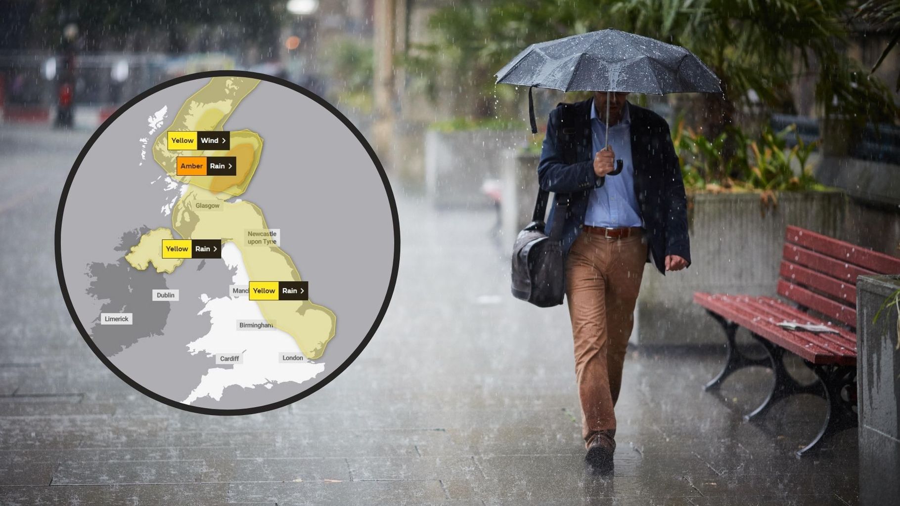 Amber weather warning as Storm Babet approaches UK