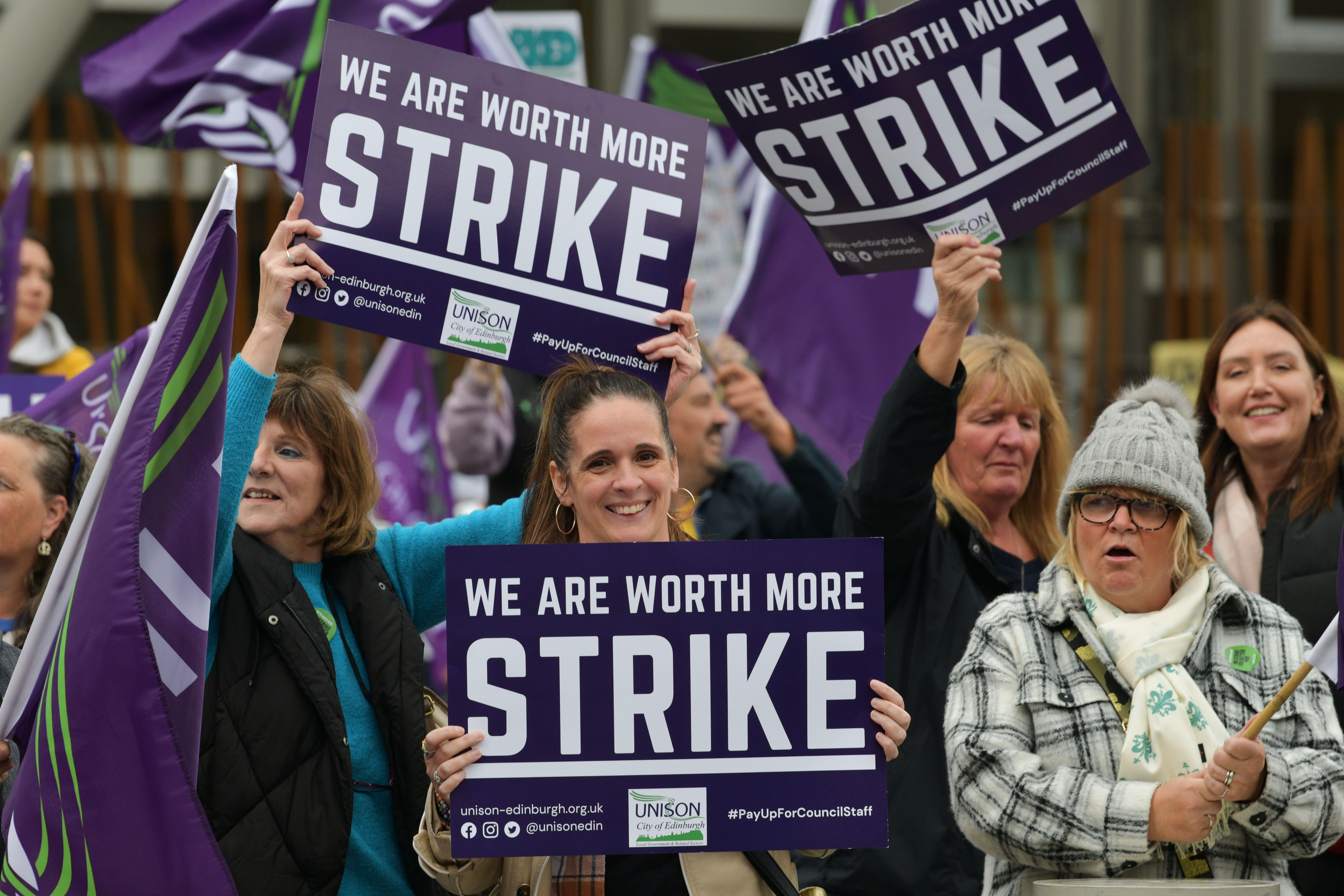 Nearly all the city's schools will close when support staff strike