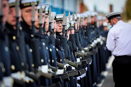 Royal Navy and Marines prepare in Portsmouth for London remembrance ...