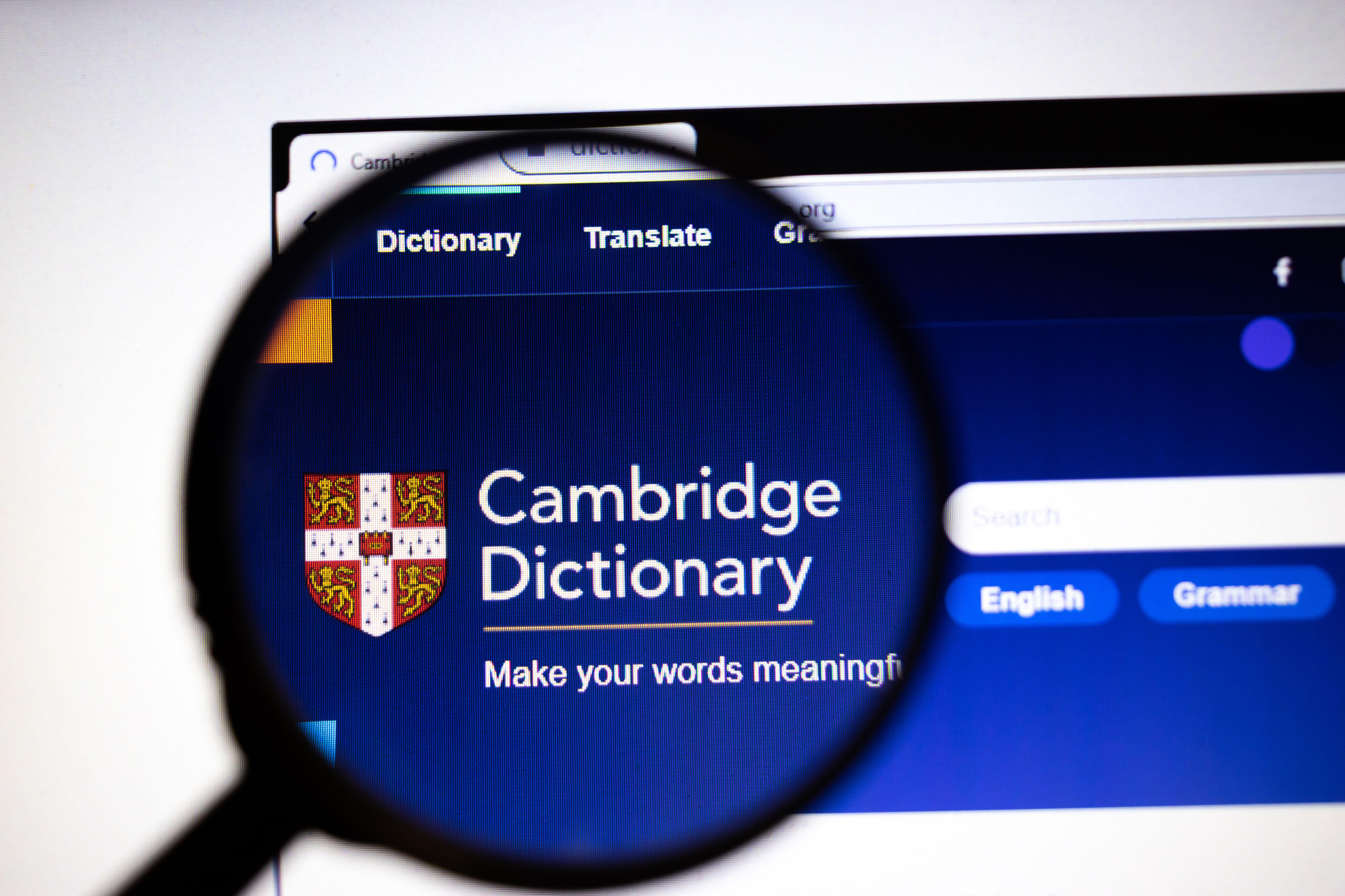 Cambridge dictionary word of the year