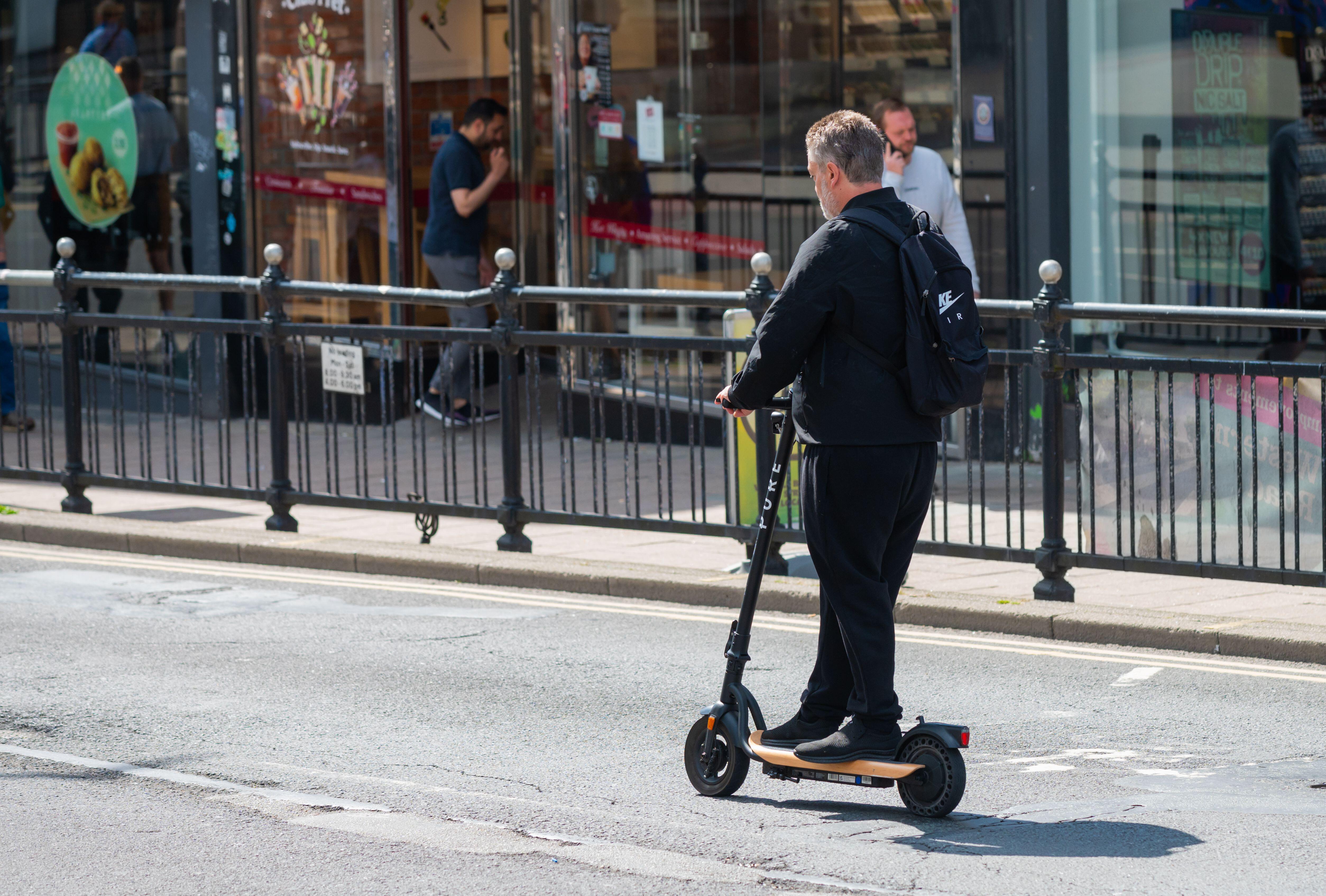 Warning escooters cannot be used on roads or pavements