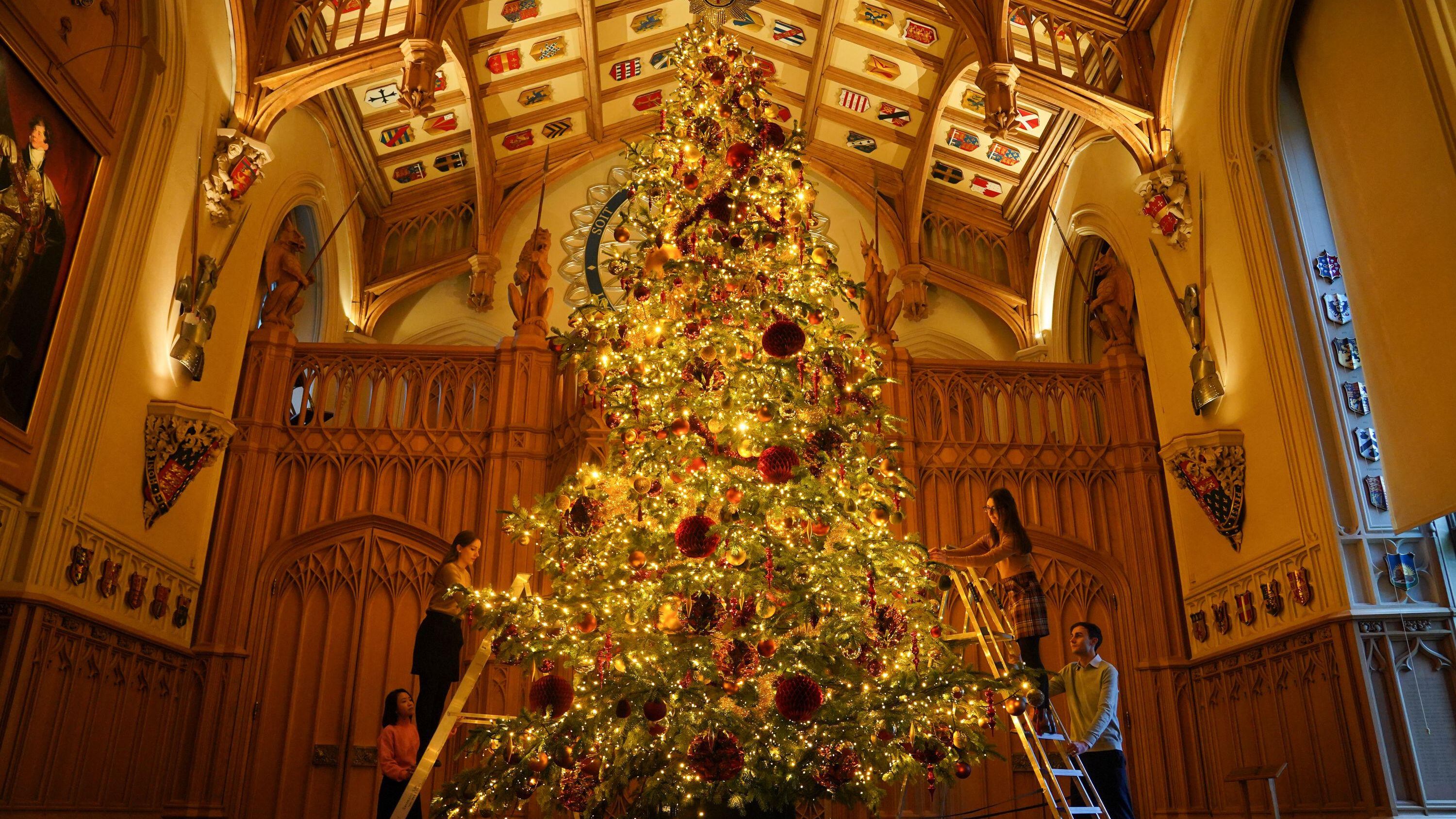 Take a look inside Windsor Castle as it's decorated for Christmas