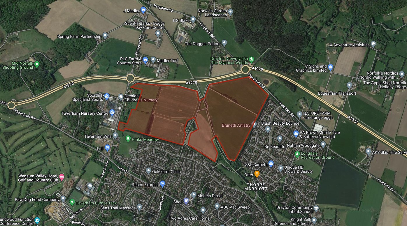Plans for 1,500 new homes north of Taverham approved | News - Greatest ...