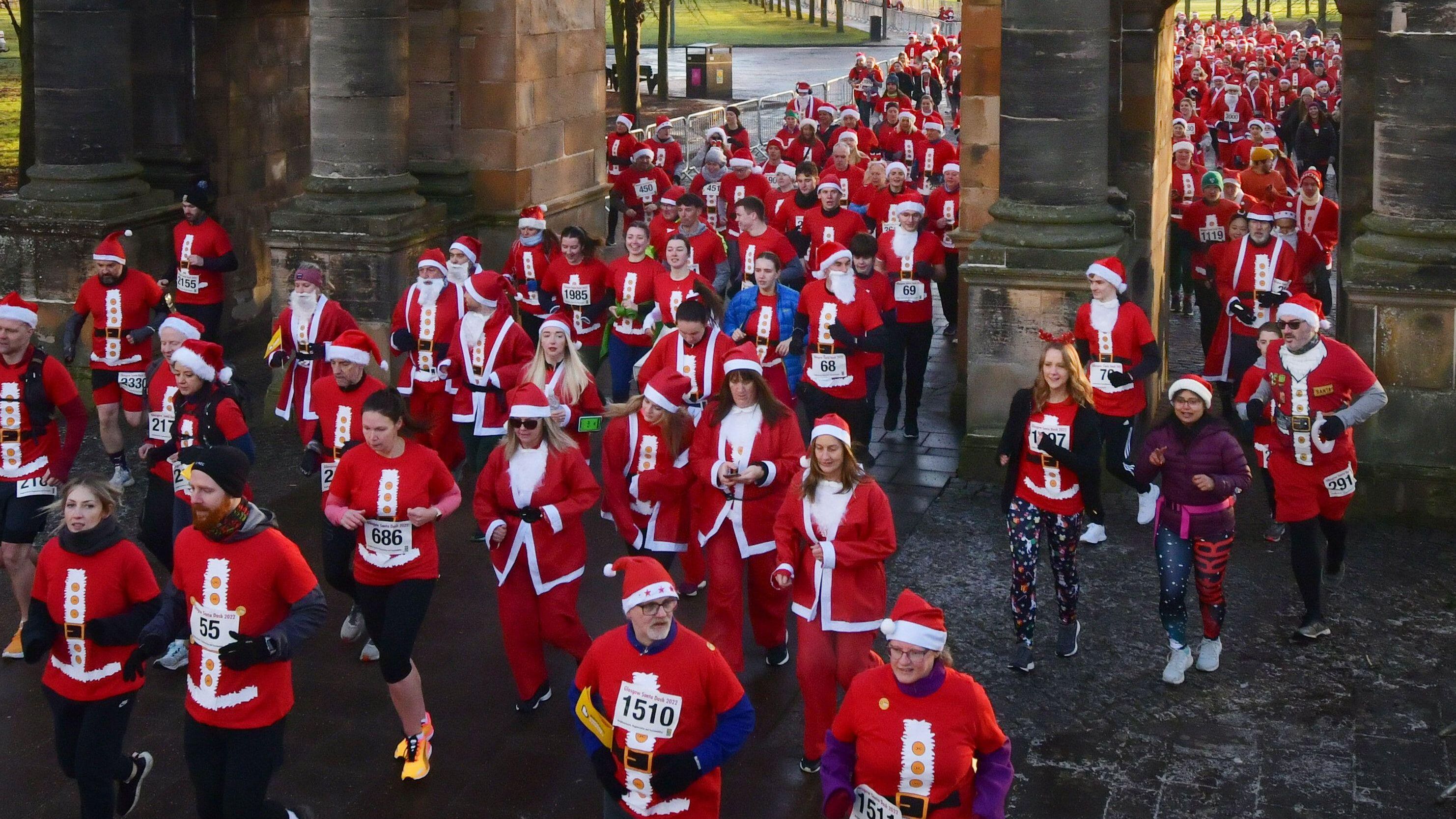 The Santa Dash Returns To Glasgow s Streets the-santa-dash-returns-to-glasgow-s-streets