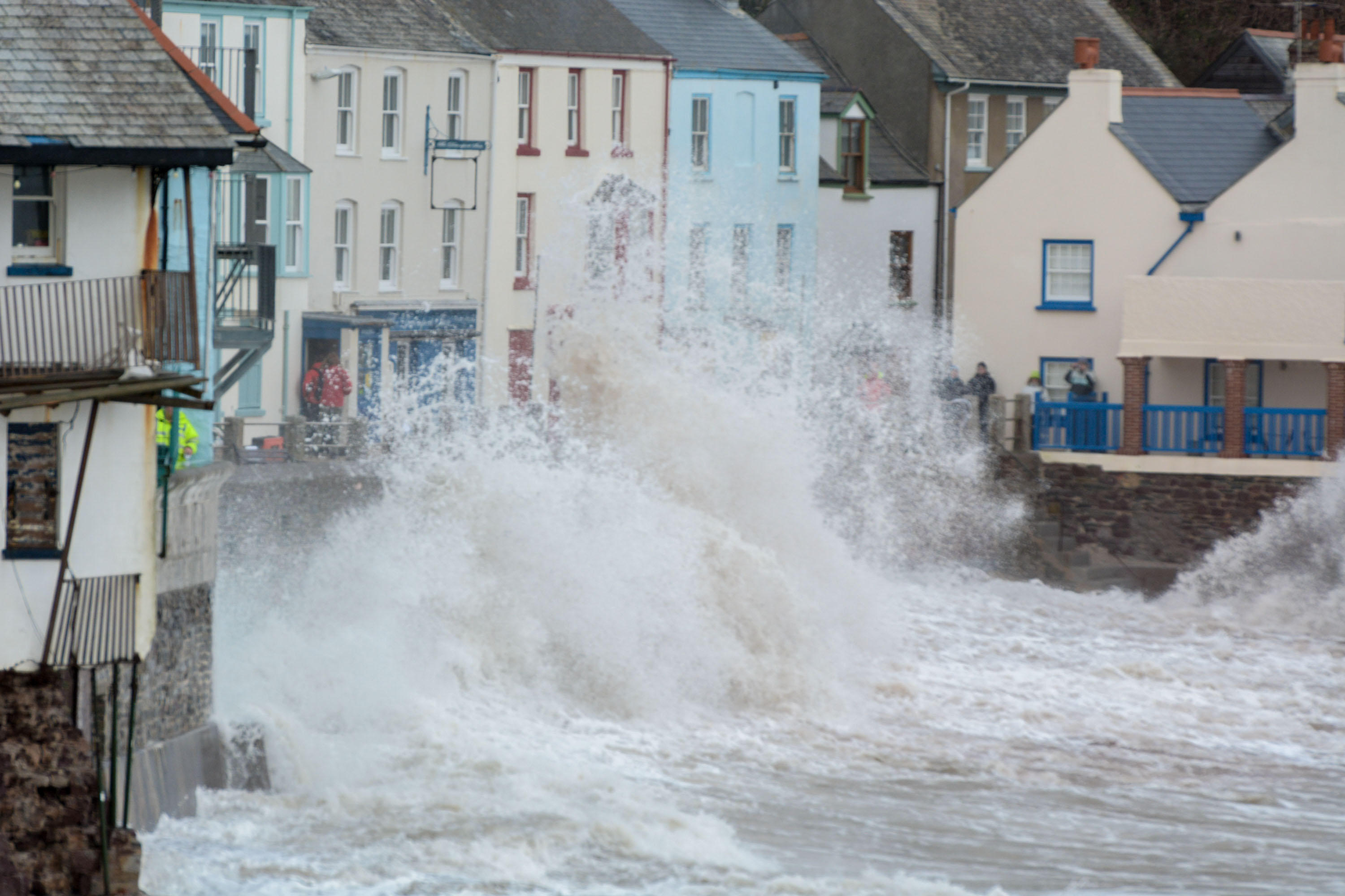 Strong Wind And Rain Batters Devon And Cornwall As Storm Henk Hits