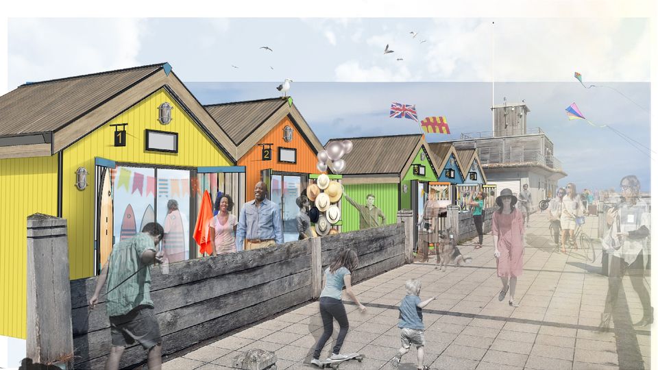 A CG image showing what the Blyth Beach retail pods could look like.