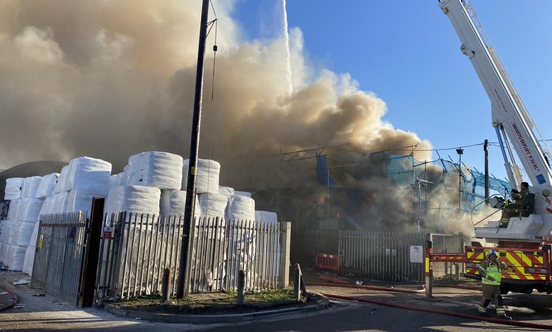 Essex's fire service battle 'large blaze' at Pitsea recycling centre