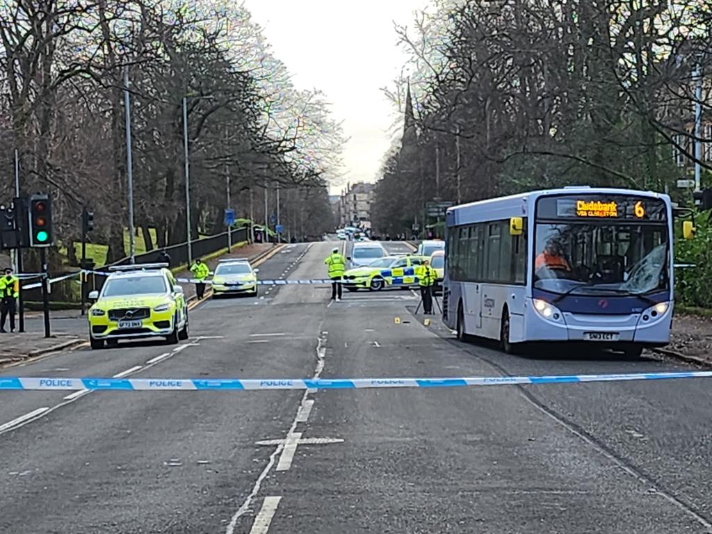 Man dies after being hit by bus in Glasgow