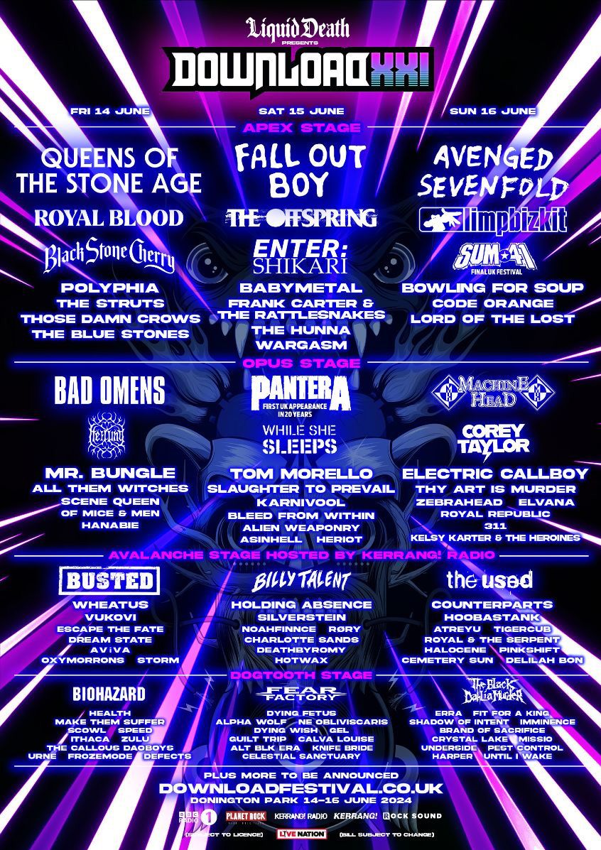 Download Festival 2025 agrega 22 bandas y revela divisiones de