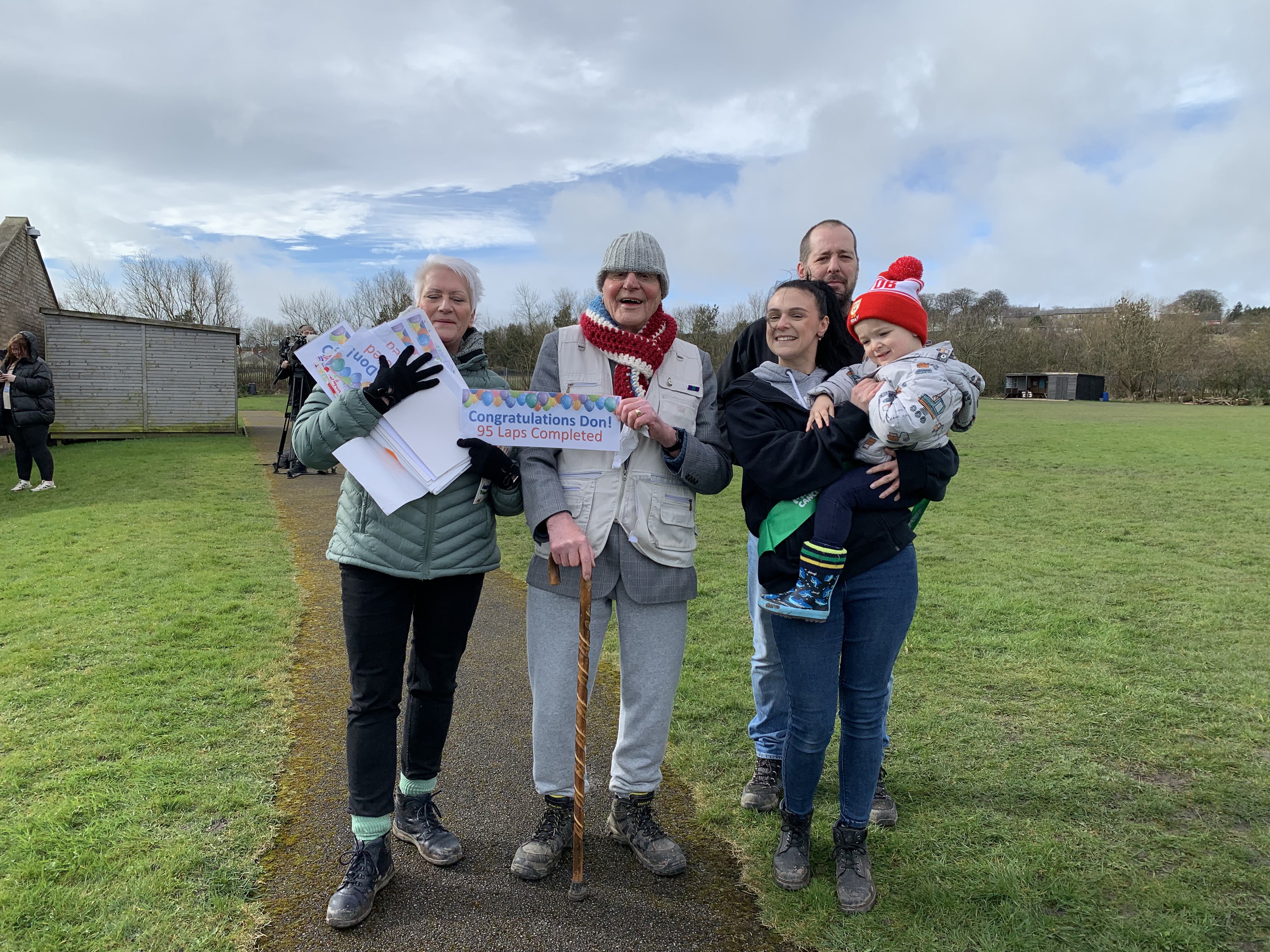 County Durham RAF veteran walks 95 laps around a field for charity