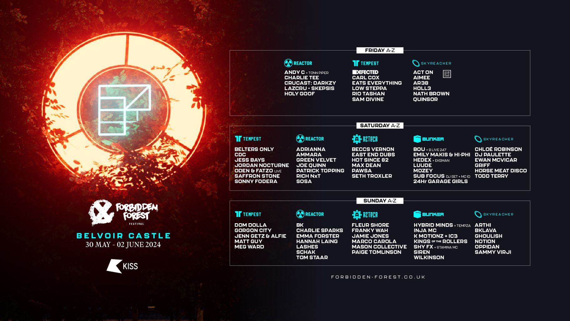 Forbidden Forest Sign up for 2025! Music Events KISS