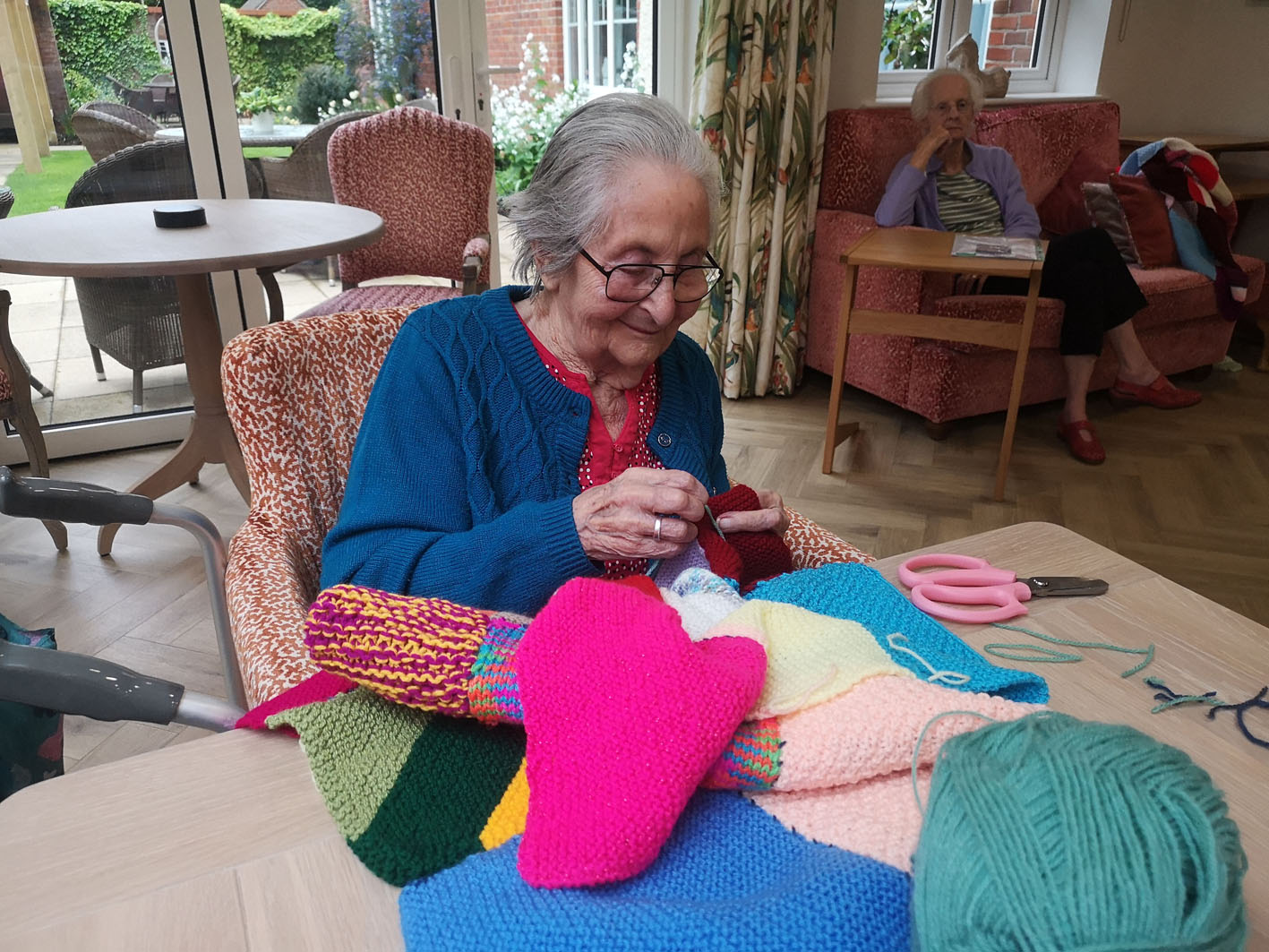 Dorset care home resident knit blankets for cats