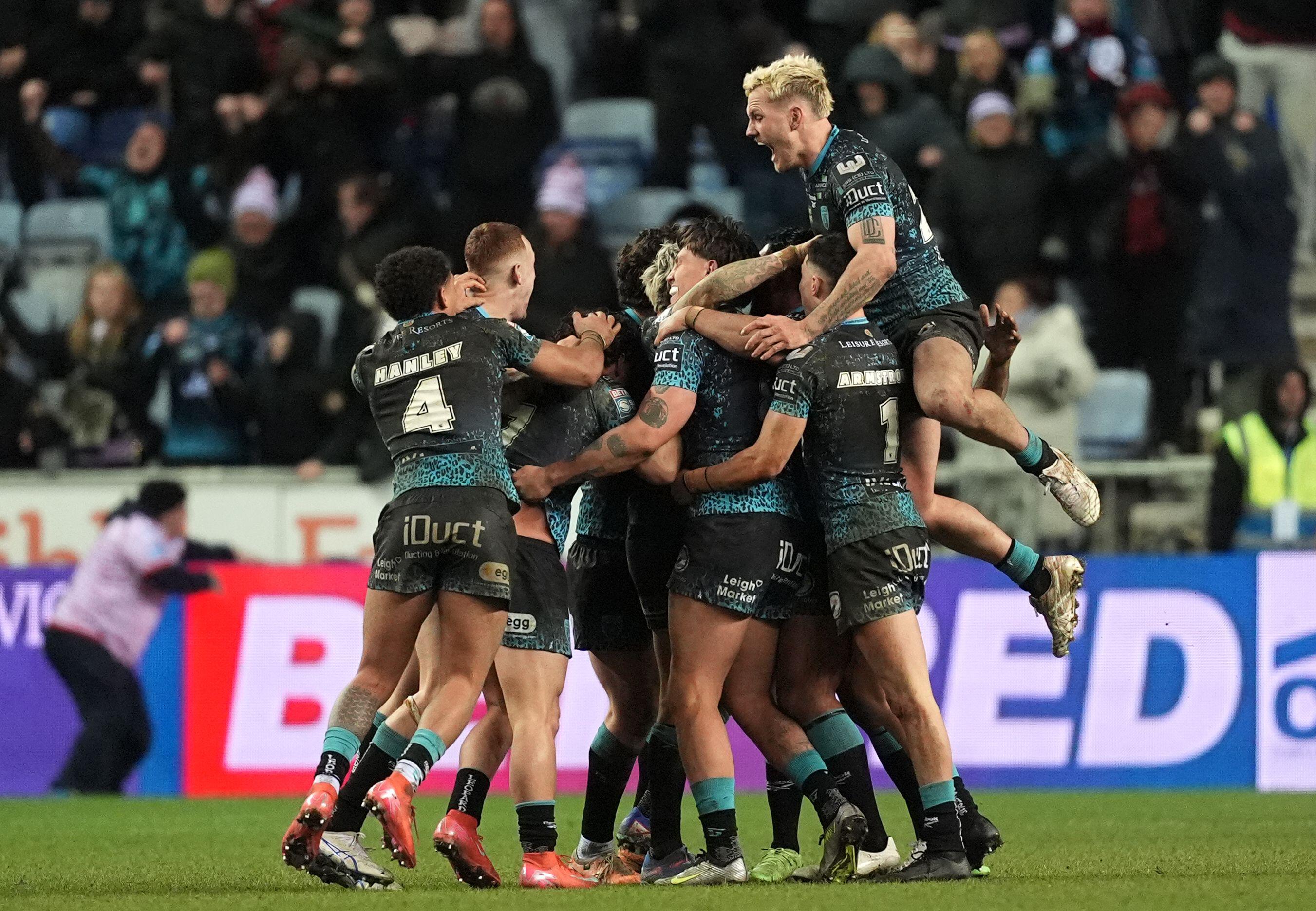 Leigh dramatic golden point drop goal seals historic victory against Wigan