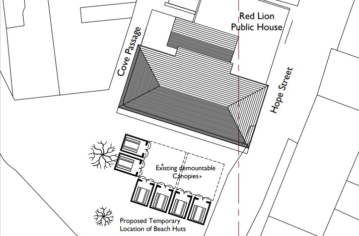 Weymouth pub asking to make garden chalets permanent