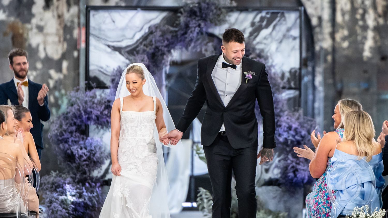 Jamie and Dave on their MAFS wedding day