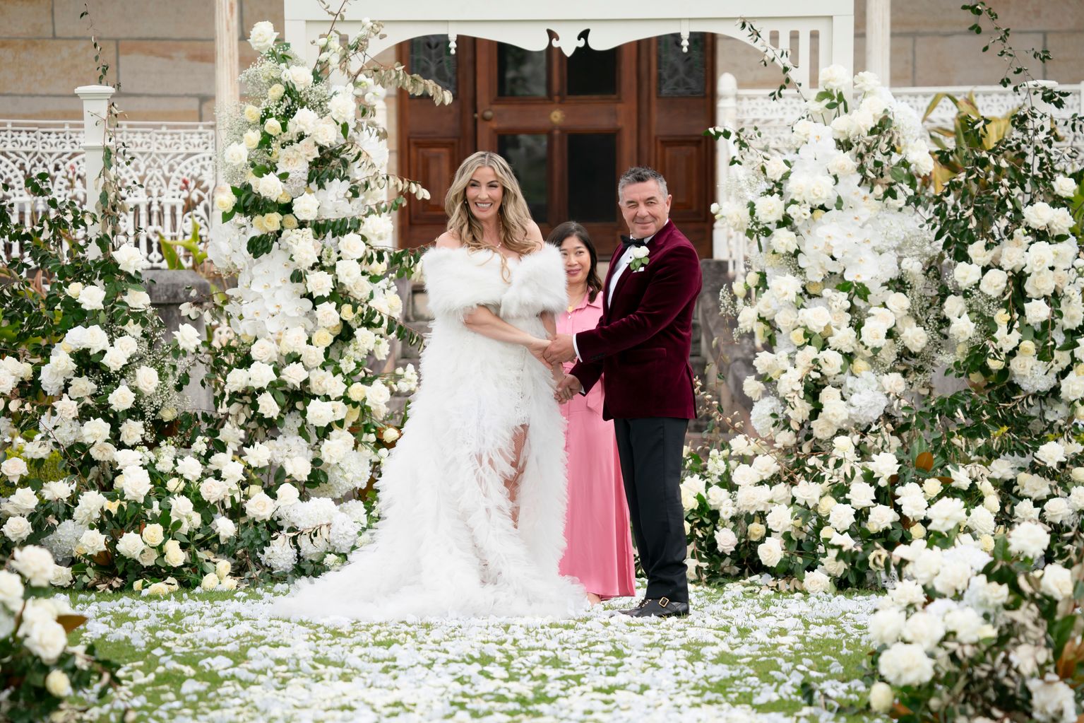 Morena and Tony on their MAFS wedding day