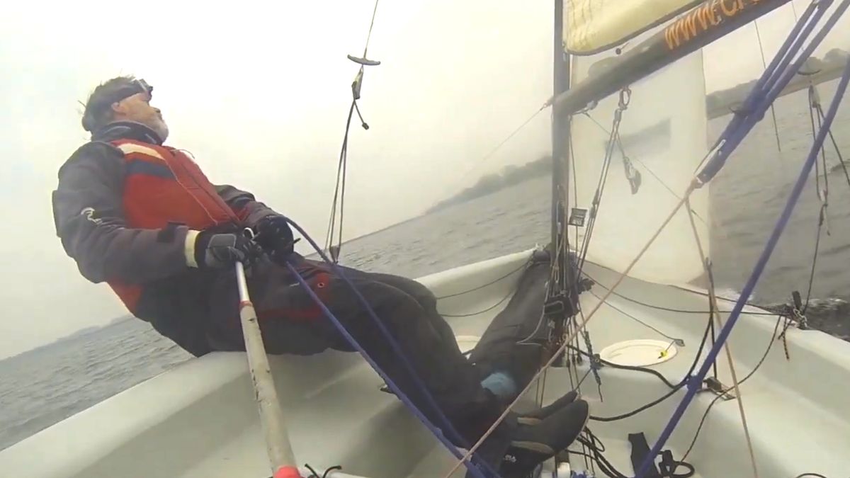 A man from Uffington is attempting to set a world record at Rutland Water