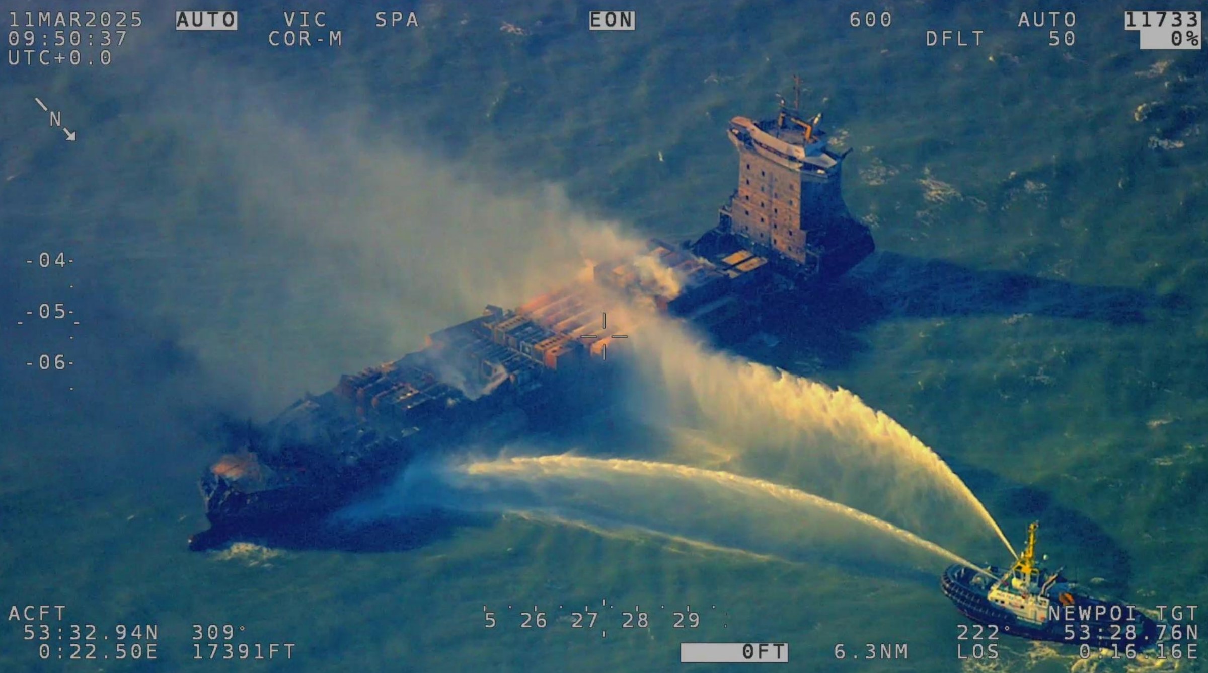 Fires on the Solong container ship have been extinguished