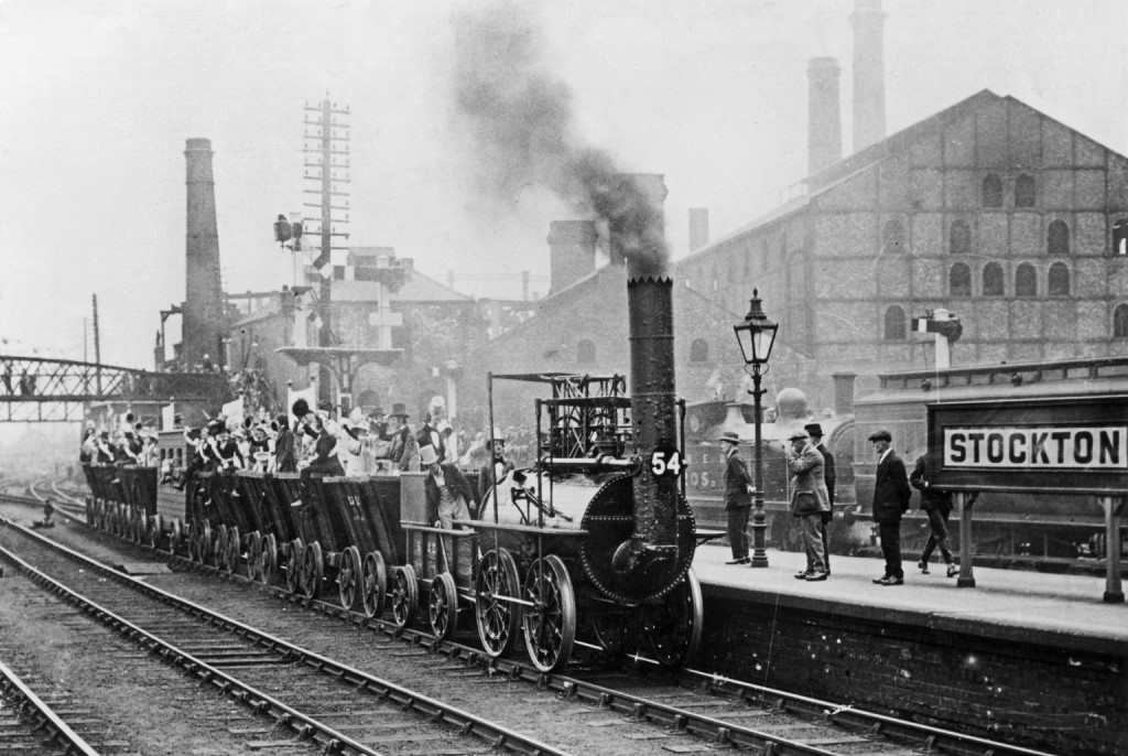 Historic first journey on Stockton and Darlington Railway marked with ...
