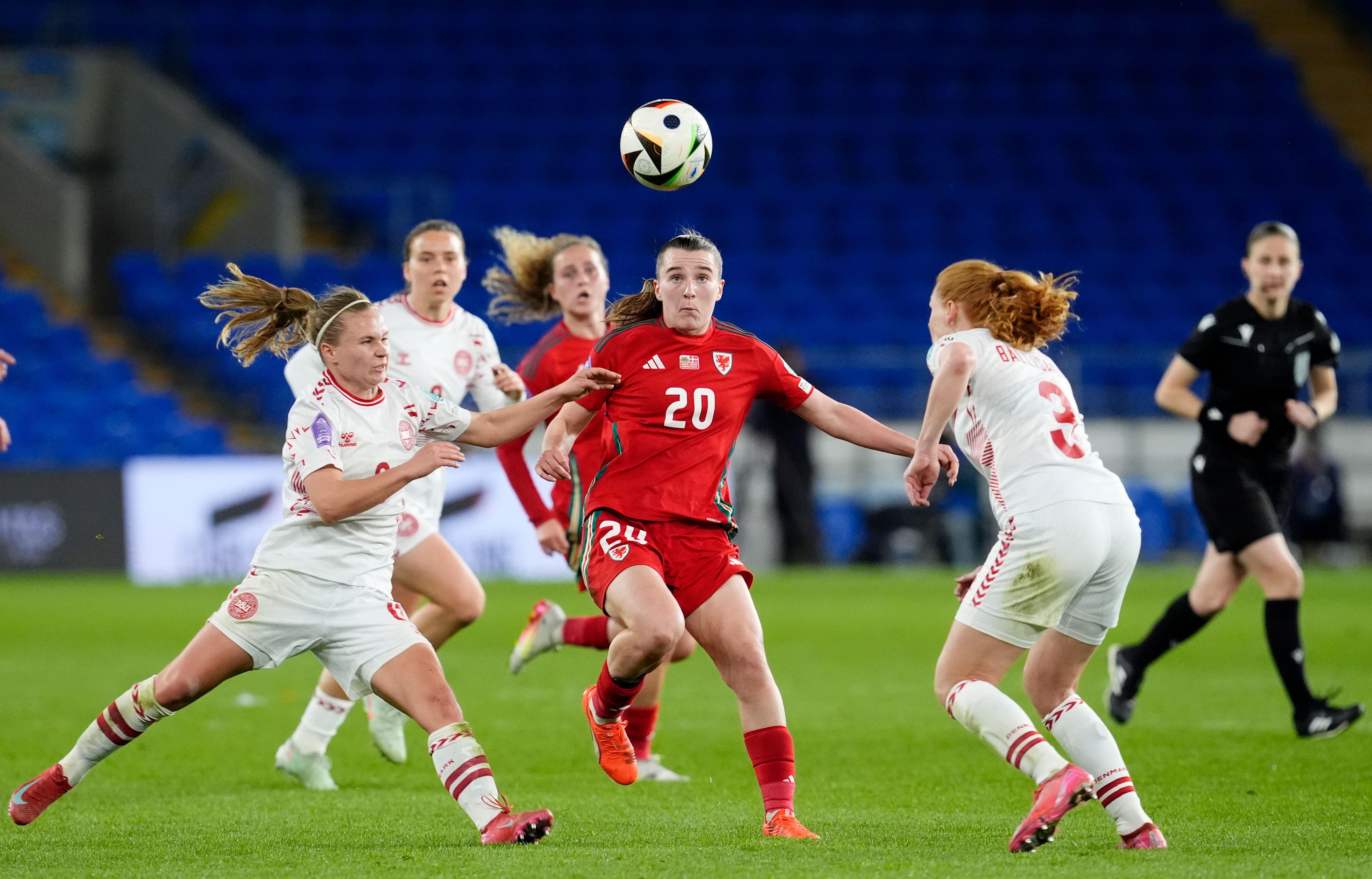 Ceri Holland injured in Wales Women's Nations League defeat to Denmark