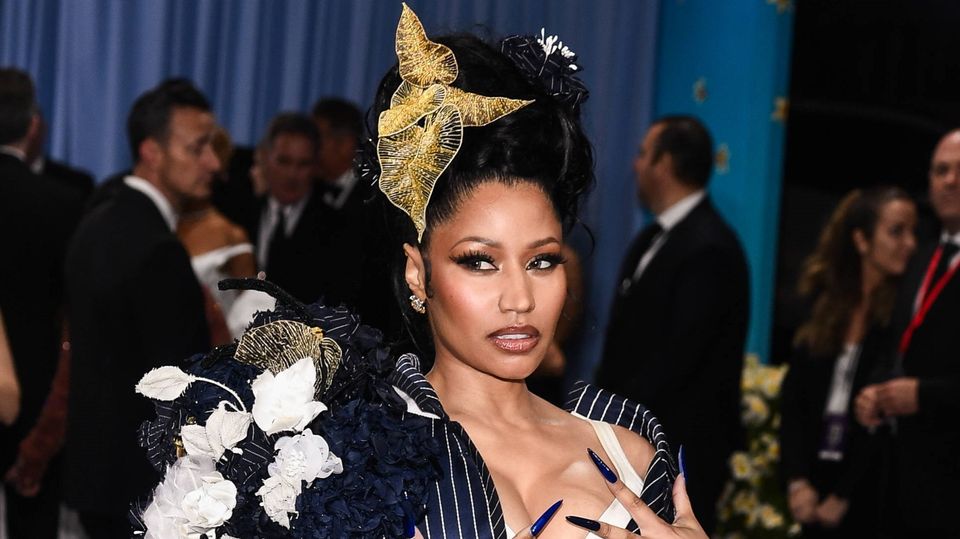 nicki minaj formal dresses Nicki Minaj Dress Moments for Life Blue Prom Dress Formal Gown – Hoprom main image 1