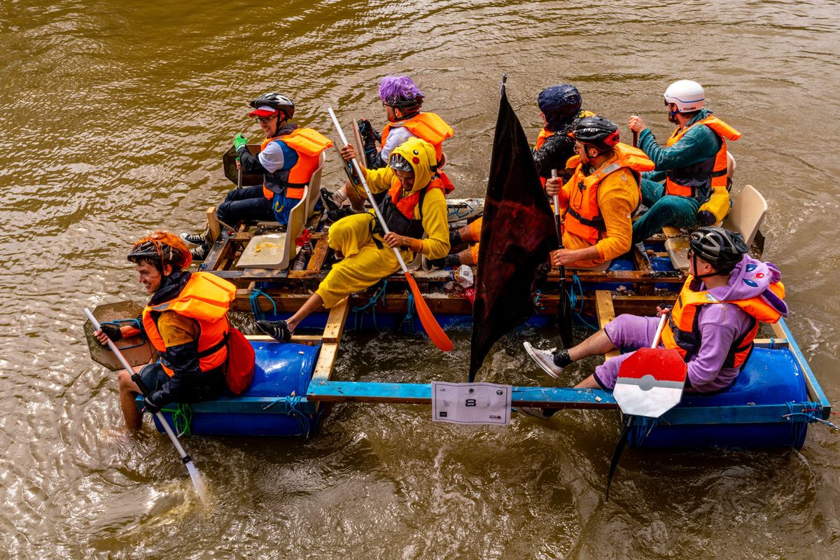 Lewes to Newhaven 50th anniversary raft race gets underway
