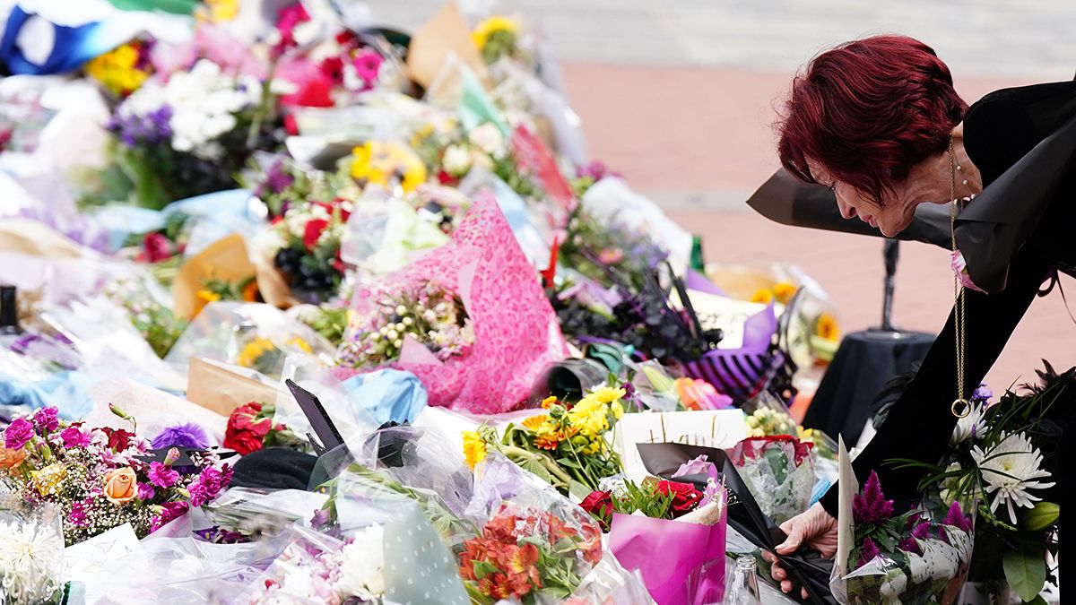 Sharon Osbourne lays a purple rose at Black Sabbath Bridge