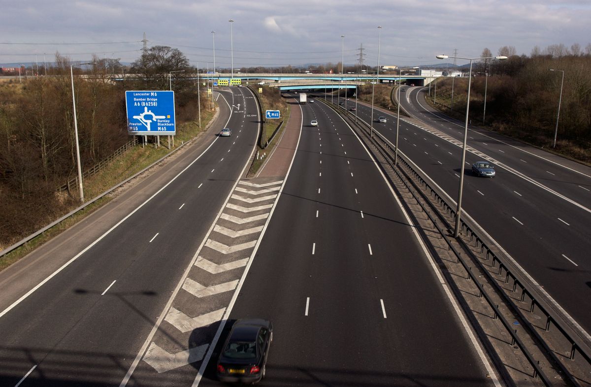 Police appeal after M65 shut in both directions as car drives the wrong ...