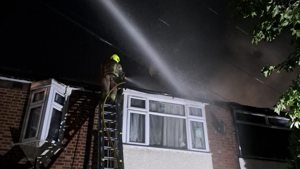 Firefighters tackle suspected cannabis factory blaze at Walthamstow house