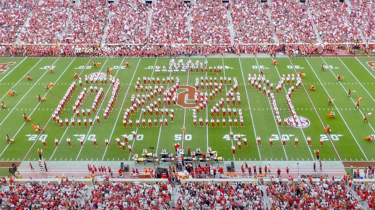 The Pride of Oklahoma Marching Band pay tribute to Ozzy Osbourne