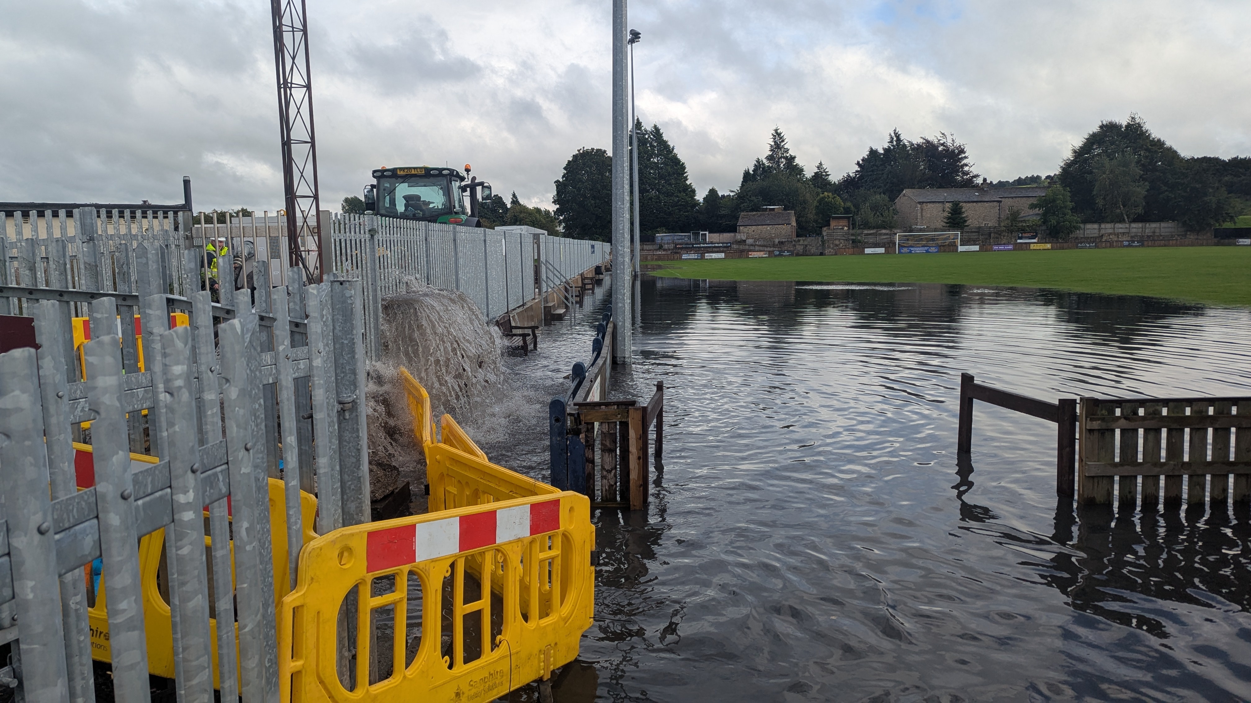 Frustration after sewage spills onto sports fields
