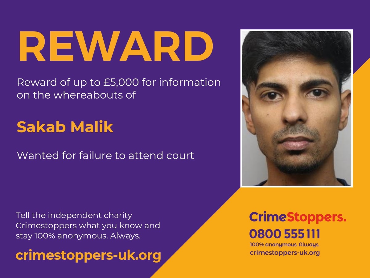 Crimestoppers offer £5,000 reward to find suspected Rotherham drug ...