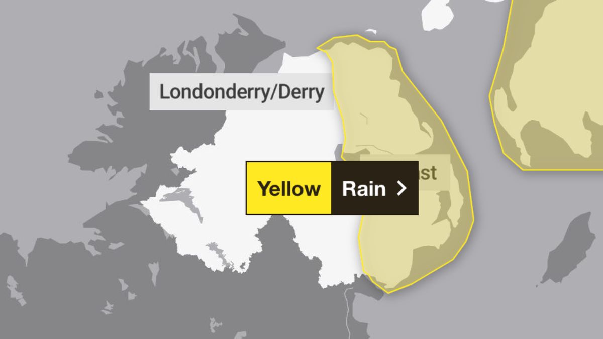 Yellow rain warning issued as unsettled weather hits NI this weekend