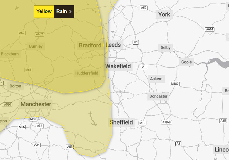 Weather warnings in parts of Yorkshire as Storm Amy approaches UK ...