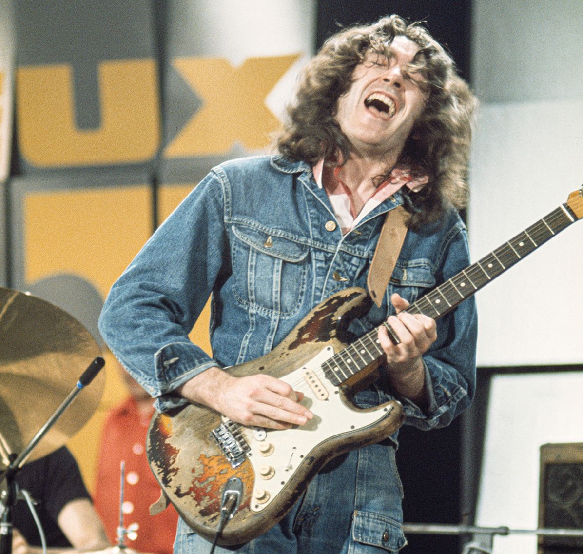 Royal Gallagher performing on his Fender Stratocaster in 1975
