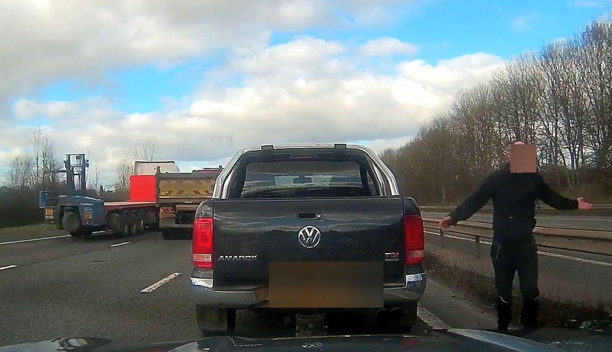 Kent driver forces another vehicle to stop in motorway road rage ...