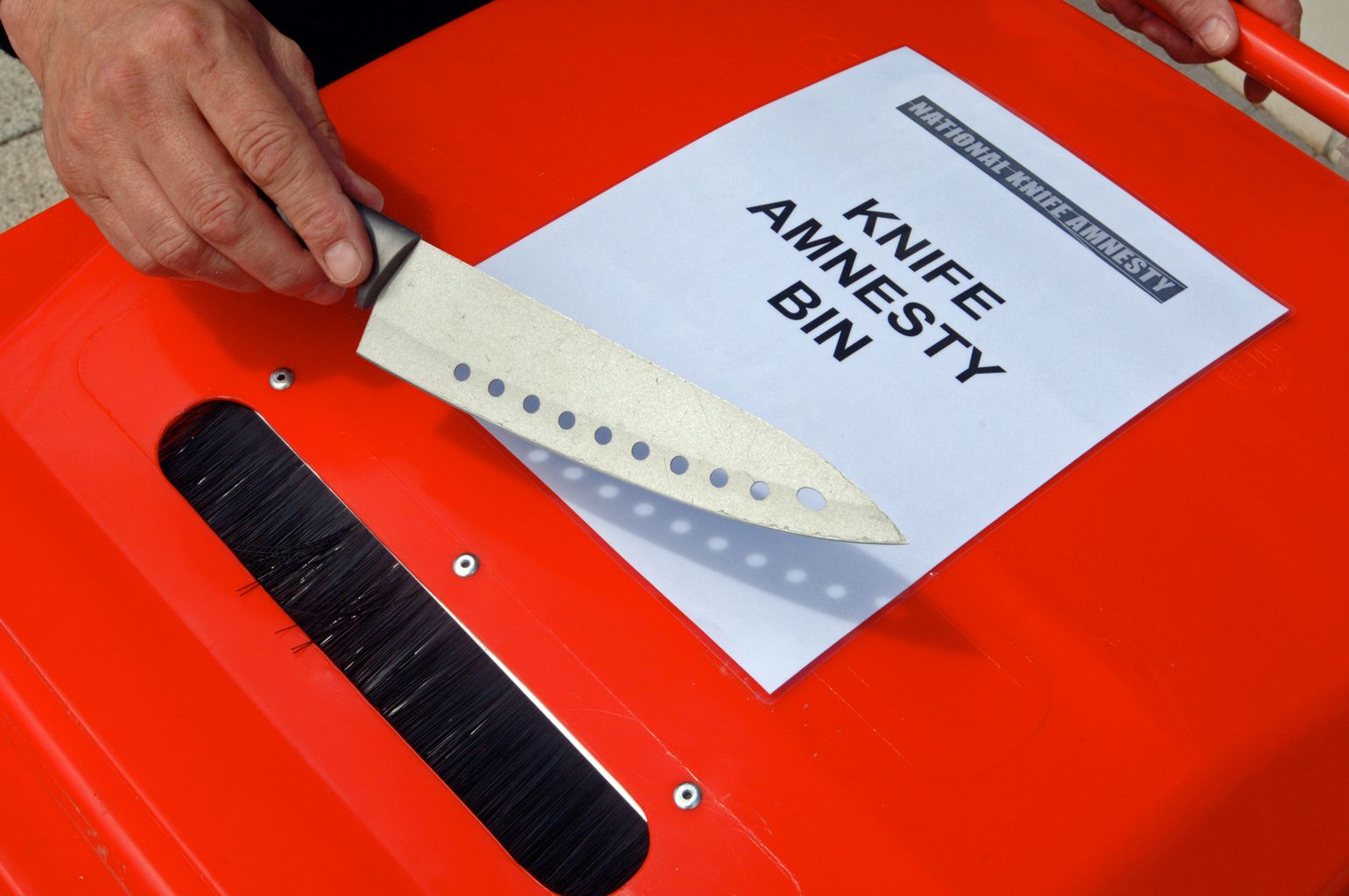 Opportunity for people to hand in potentially dangerous weapons