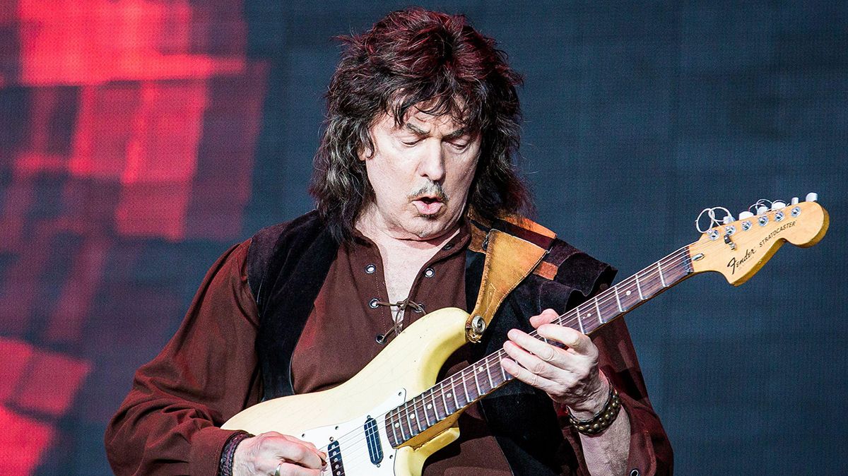 Ritchie Blackmore playing guitar in 2016