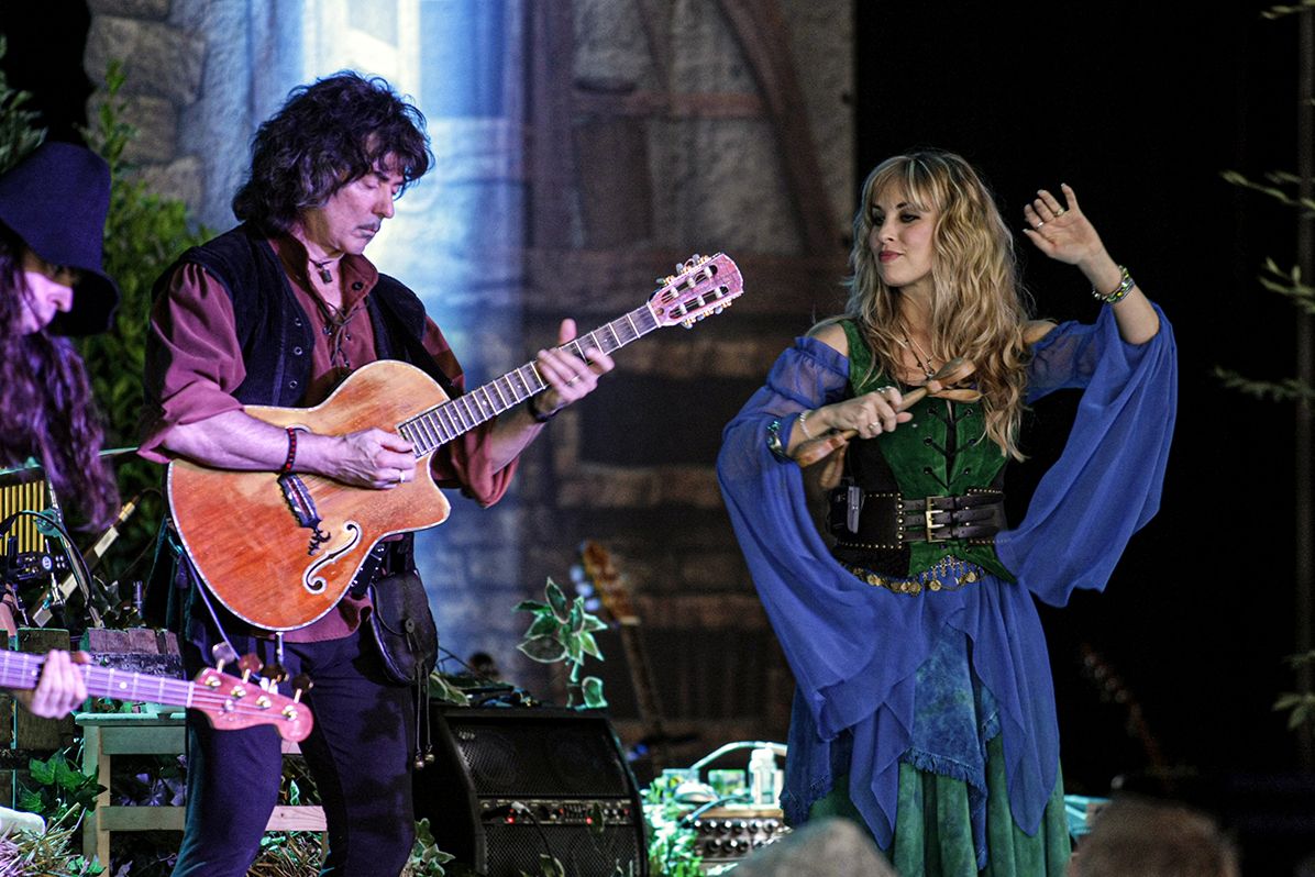 Ritchie Blackmore and Candice Night at a Blackmore's Night concert