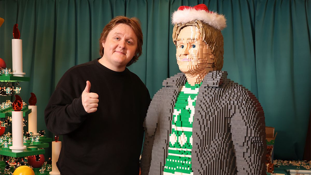 Lewis Capaldi meets his LEGO likeness made from 41,254 bricks
