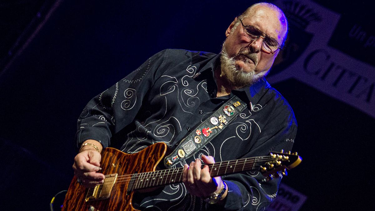Steve Cropper performing on stage in 2016
