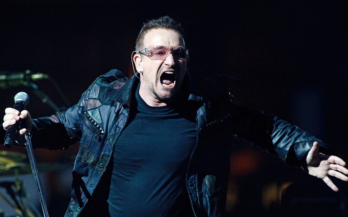 Bono during the record-breaking U2 360° Tour