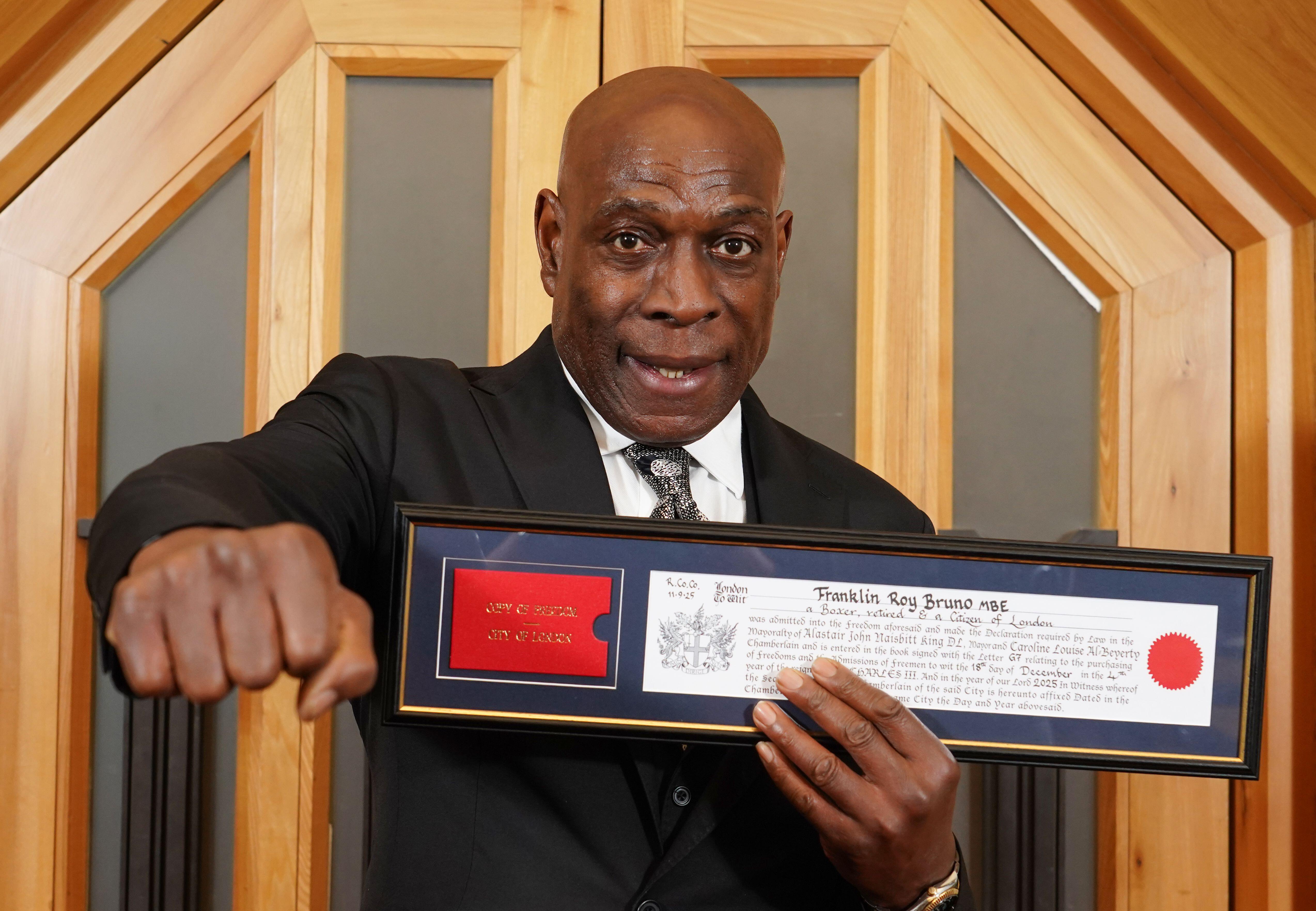Frank Bruno given the Freedom of the City of London | News - Hits Radio ...