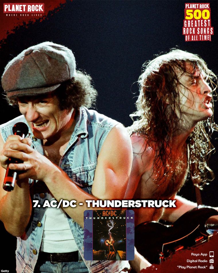 7) AC/DC – Thunderstruck (1990) 