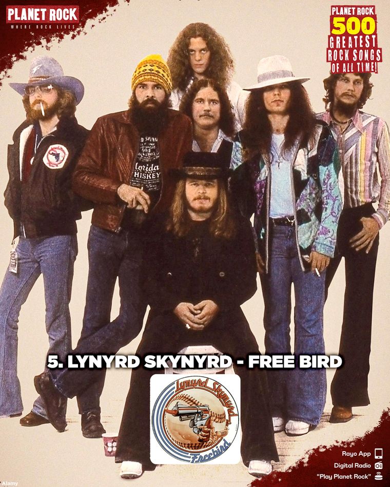 5) Lynyrd Skynyrd – Free Bird (1974) 