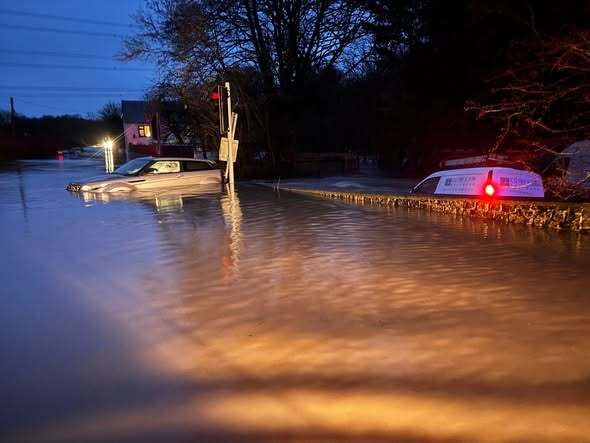 Storm Chandra: flooding closes roads, schools, and railways in Devon