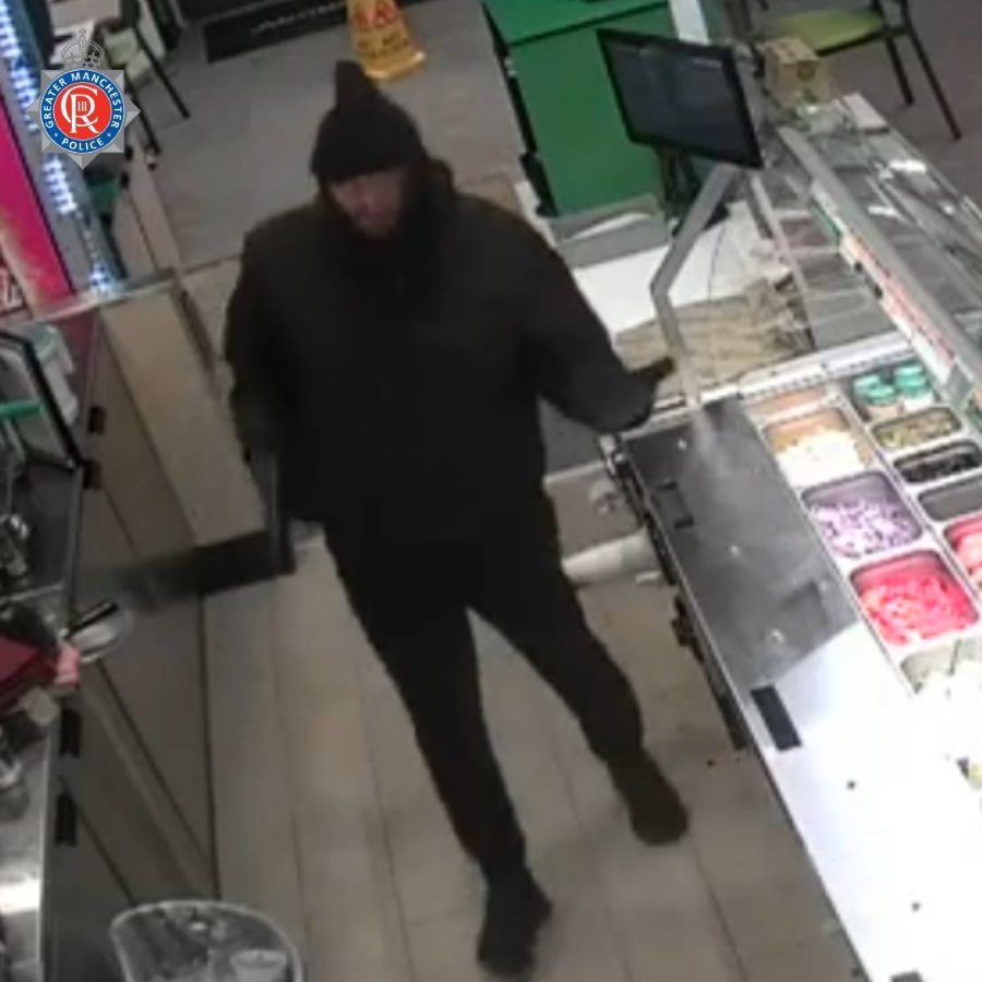 Man escapes with cash after armed robbery at Salford takeaway | News ...