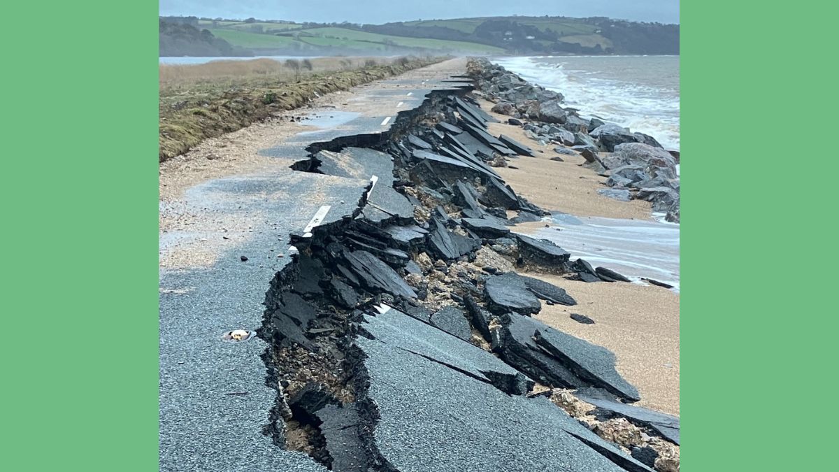 Part of Devon’s A379 coastal road washes away following storms | News ...